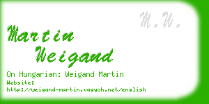 martin weigand business card